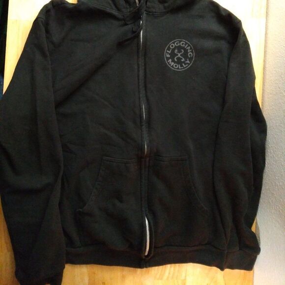 Flogging Molly Logo Zipper Hoodie Sweatshirt - Picture 3 of 8